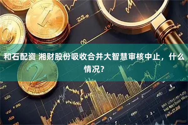 和石配资 湘财股份吸收合并大智慧审核中止，什么情况？