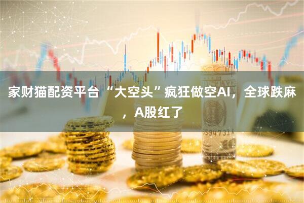 家财猫配资平台 “大空头”疯狂做空AI，全球跌麻，A股红了