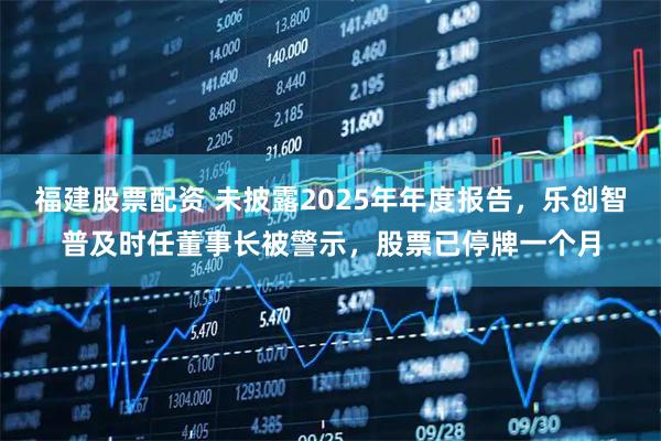 福建股票配资 未披露2025年年度报告，乐创智普及时任董事长被警示，股票已停牌一个月